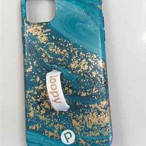 Loopy Case Turquoise with Gold Speckle Phone Case